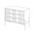 3-Drawer Nightstand With Metal Legs