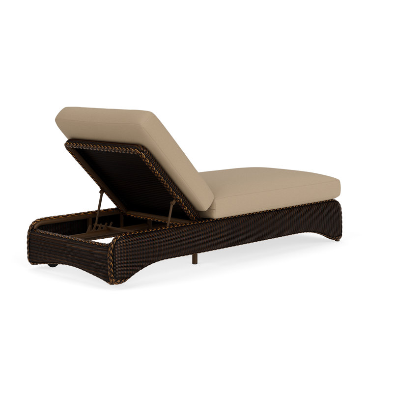Loom Outdoor Chaise Lounge, Mink, Fife Sahara