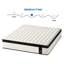 Matelas à plateau-coussin hybride mi-ferme 12 po en mousse viscoélastique gélifiée 12 pouces certifié CertiPUR-US,-9677737-242831414-242831412