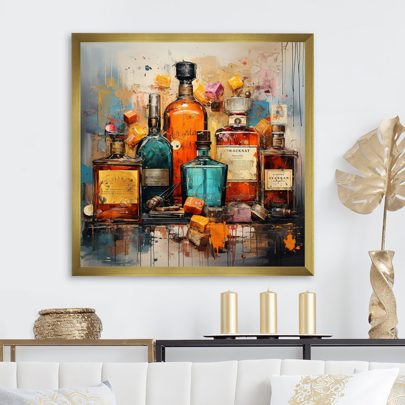 «Sc Parfum Elegance Vintage Perfumes 3 - Perfumes», art mural, Toile tendue, H 36 po x l 36 po x P 1,5 po