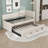 Three Drawers Upholstered Daybed with Trundle-1266376239-1266376225