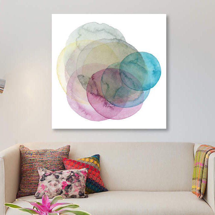 « evolution des planètes ii », impression sur toile, H 12 po x l 12 po x P 1,5 po, Toile tendue, Pas de tapis