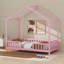 Lit sur pied avec auvent, lit maison avec rampes hautes, structure de lit plateforme en bois avec toit-136334248-118839469
