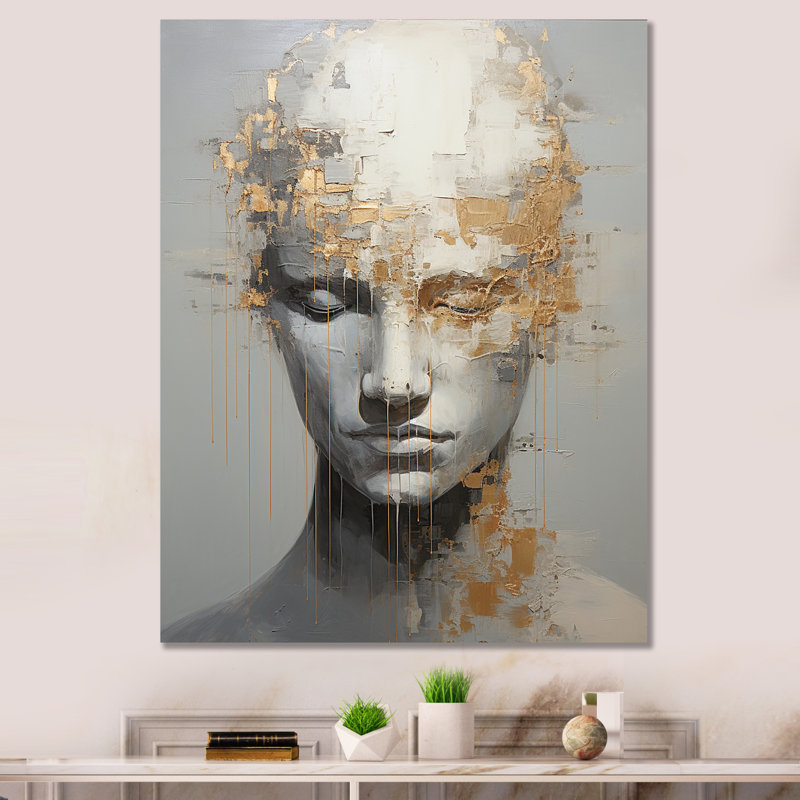 «Man Meditation Mind» sur toile, Toile tendue, H 44 po x l 34 po x P 1,5 po
