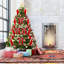 Ruban de Noël pour décoration d'arbre de Noël, emballage cadeau, artisanat, 2,5 po x 4 verges
