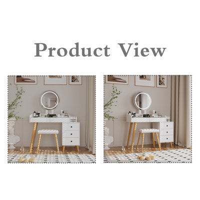 Table de coiffeuse avec tabouret 1pc