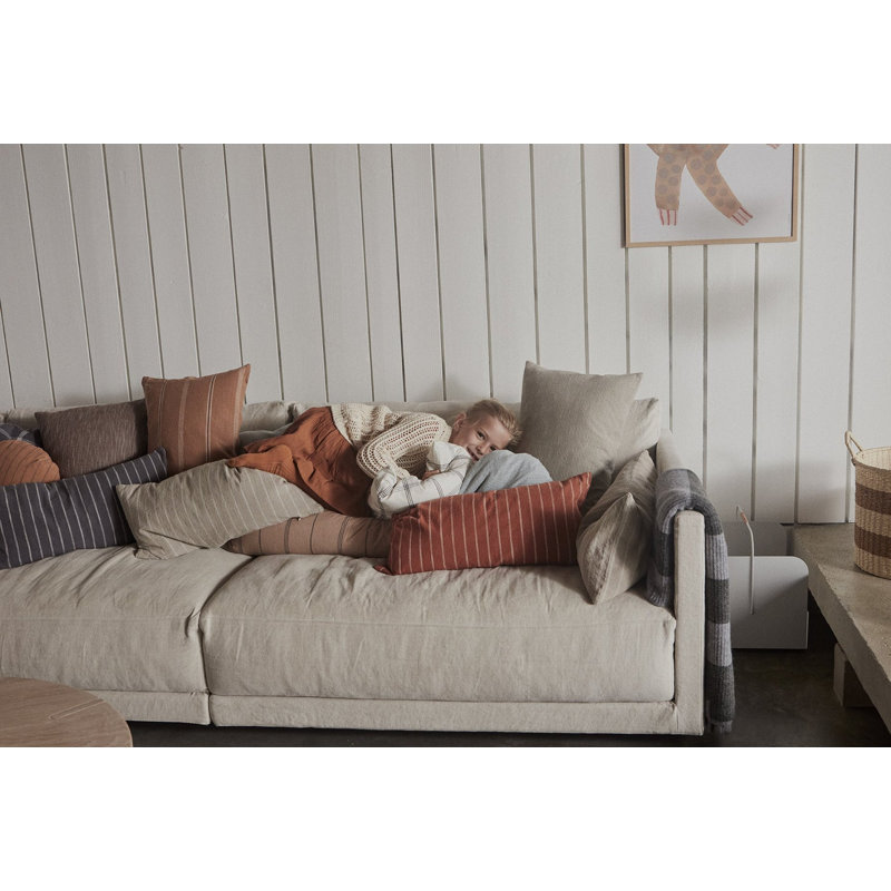 Kyoto Lumbar Pillow Cover & Insert, Anthracite