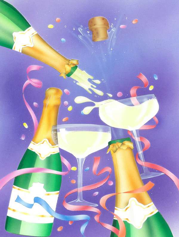Drapeau de jardin Shellson Celebrate New Years Toast
