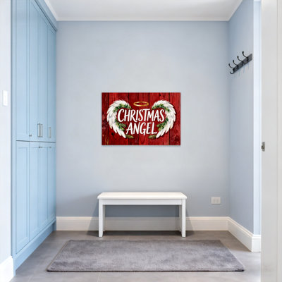 Christmas Christmas Angel Wings With Halo And Pine Branches