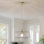 Luminaire suspendu en forme de tambour transparent à 1 lumière de 11,02 po de diamètre et transparent pour chambre, îlot de cuisine