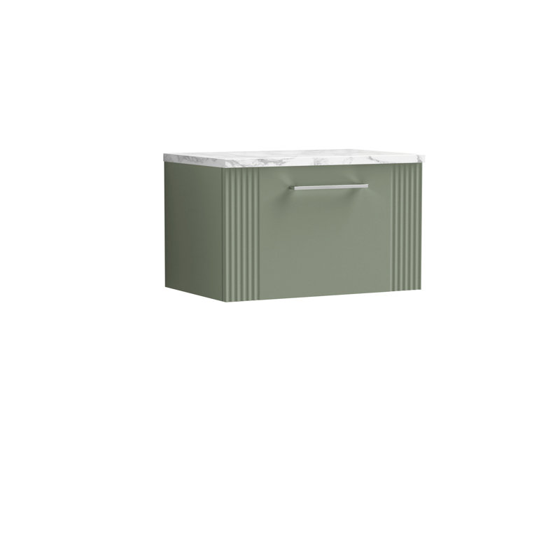 Deco 60.5cm Single Bathroom Vanity Base Only, Satin Green