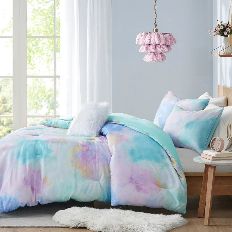 Édredon très grand / très grand avec tissu en microfibre, édredon multicolore à vapeur pour bordures passepoilées
