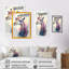 «Cute Giraffe Floral III», impression sur toile-79352056-79352063