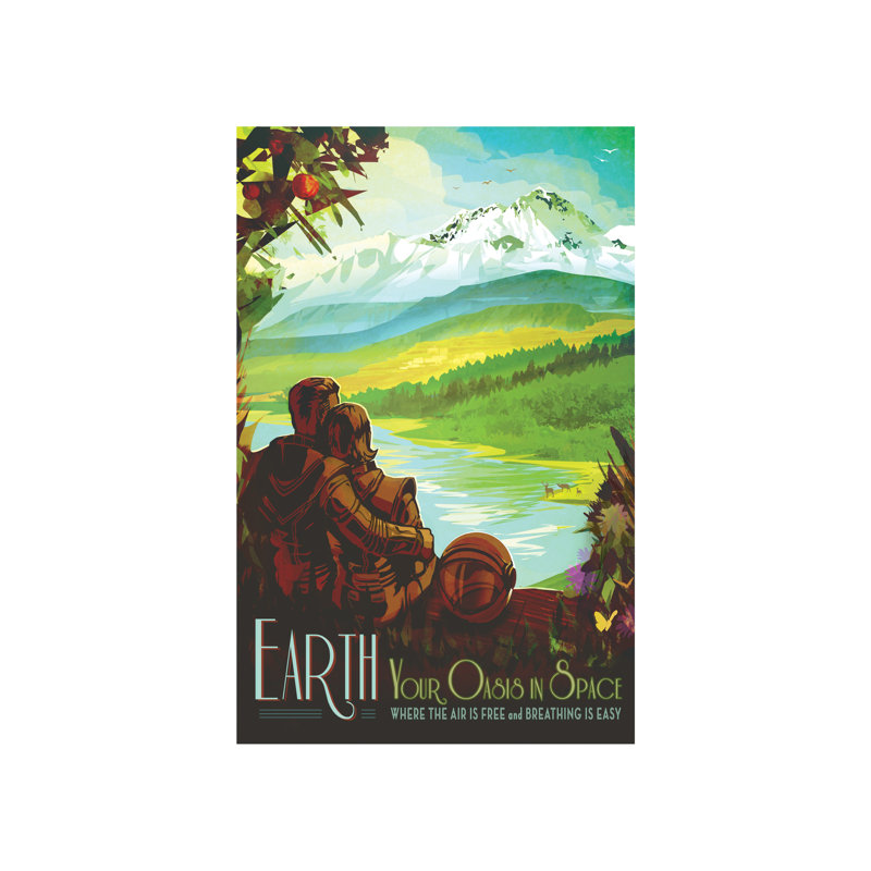 Earth by NASA - Wrapped Canvas Painting, 101.6 cm H x 66.04 cm W x 1.91 cm D