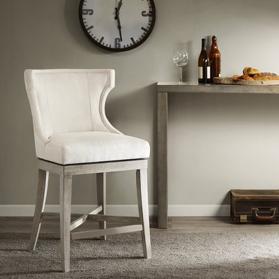 Siège de comptoir rembourré - espacement des jambes de 17,75 po, distance de 16,25 po crème