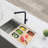 Workstation Sink Bamboo Cutting Board Set with 1 Collapsible Container-57800706