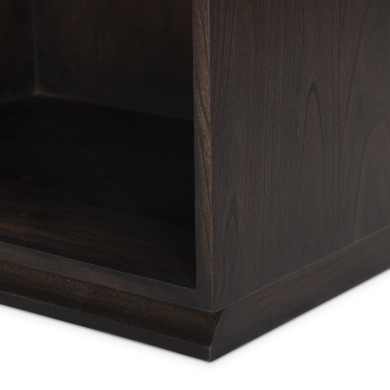 Tussac Nightstand-Matte Brown Neem, Matte Brown Neem