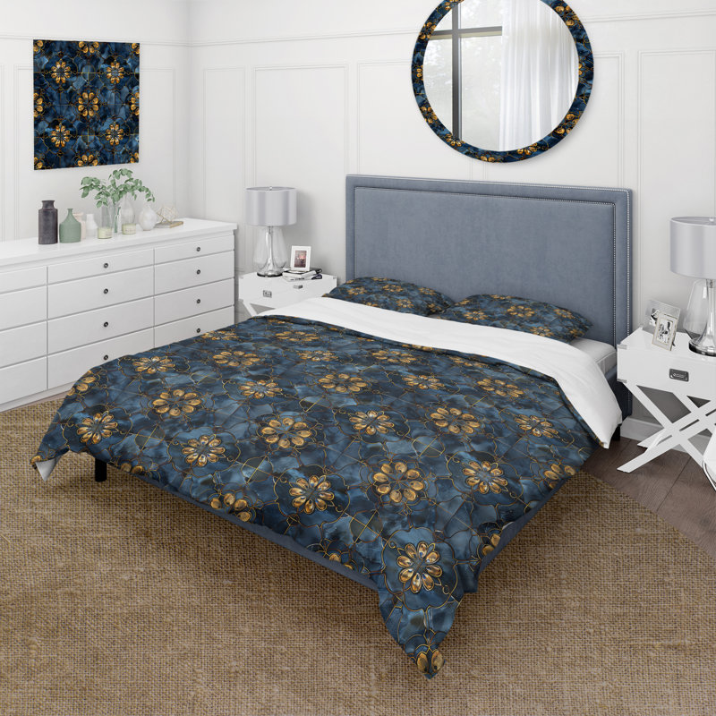 Ensemble de housse de couette Traditional, Housse de couette simple et deux taies décorative