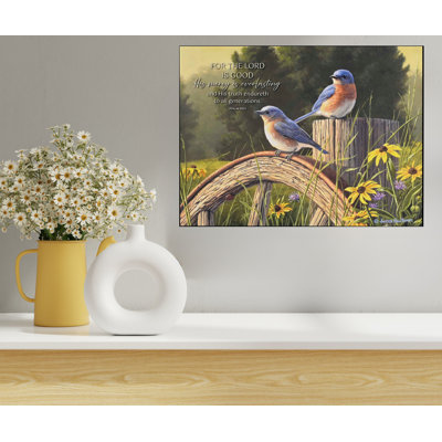 Plaque murale «Bluebirds for the Lord» 16 x 12