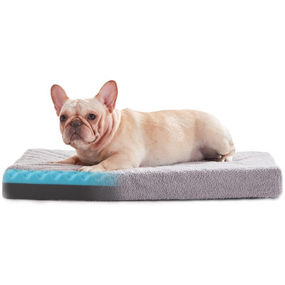Dog Bed For Dogs, Washable Dog Bed With Removable Cover Gel Memory Foam, Orthopedic Dog Crate Bed With Waterproof Liner