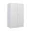 Armoire de rangement pliante en acier blanc avec serrure et tablettes réglables, classeur verrouillable pour bureau à domicile