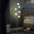 6-Light Aluminum LED Floor Lamp With Amber, Purple & Silver Shades, Chrome Base, Foot Switch, 57.5"