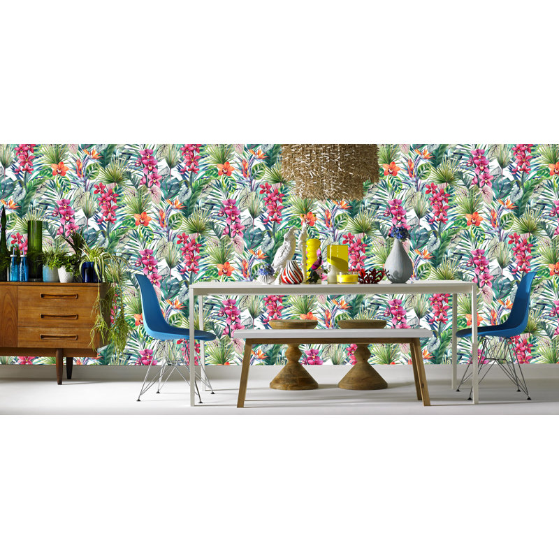 Floral Metallic Wallpaper Roll