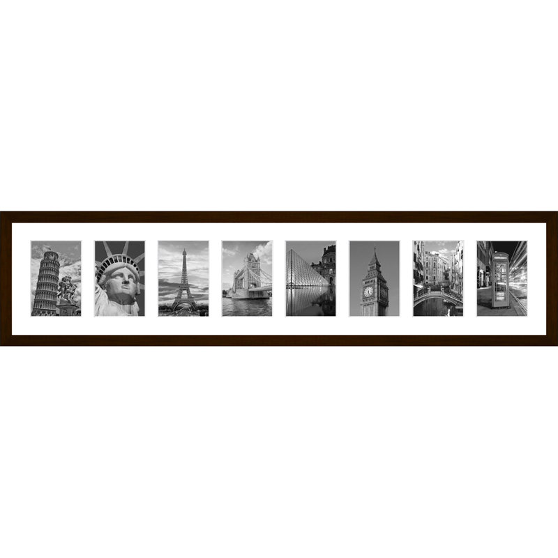 Kyelar Wood Picture Frame with Mat, Dark Brown