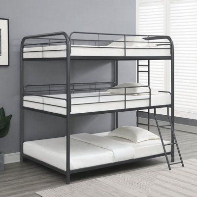 Furniture Triple Bunk Bed, FULL/FULL/FULL