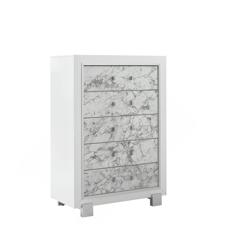 COFFRE BLANC SKYE MARBLE