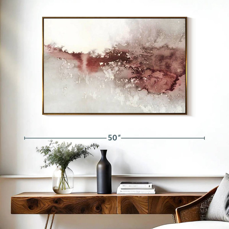 Douces vagues I, Cadre flottant doré, 40 po x 27 po