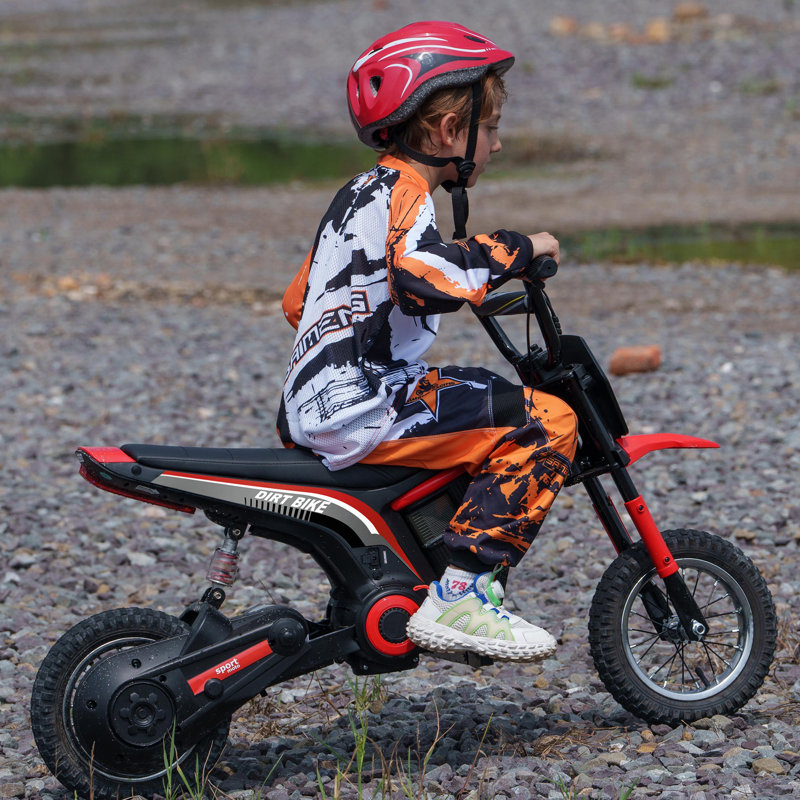 HOMCOM 24V Motorcycles Battery Powered Ride On, Red