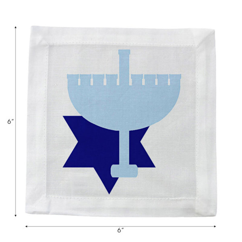 Ensemble de table Menorah de Hanoukka, Hanukkah Menorah, Blue/White