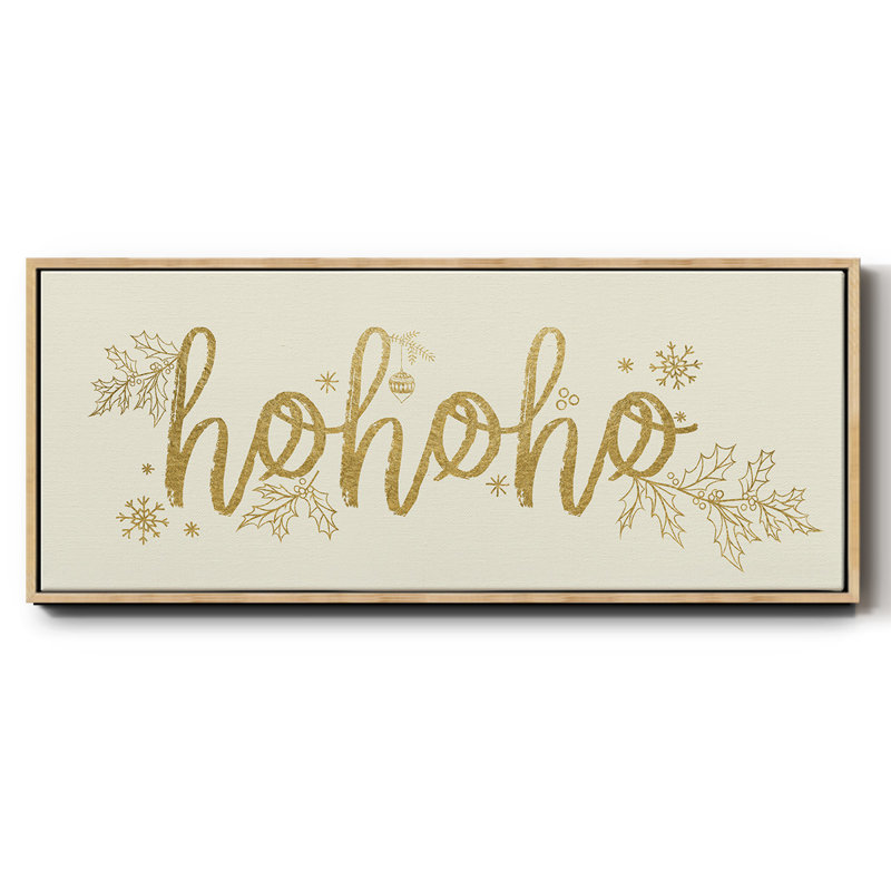 Toile encadrée dorée HOHOHO