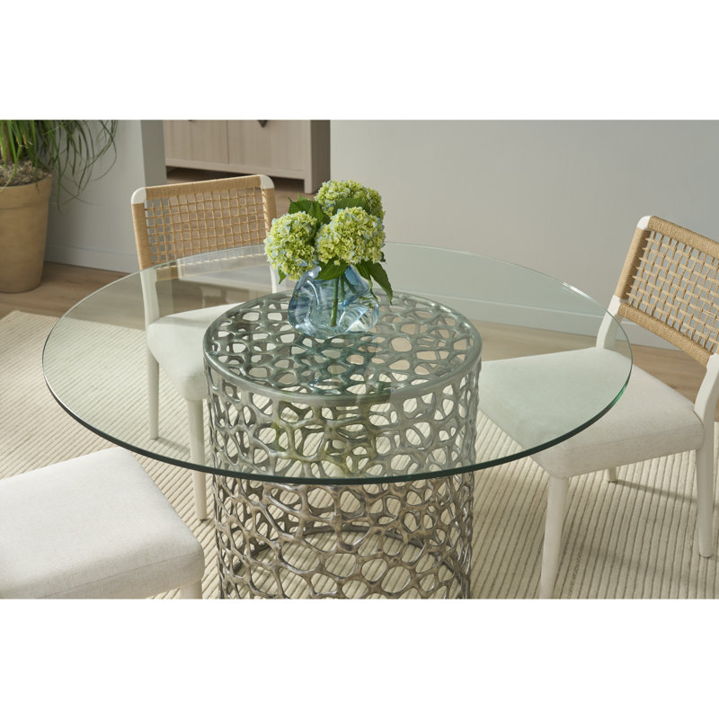 Coral Dining Table 54, 30" H x 54" L x 54" W, Gray