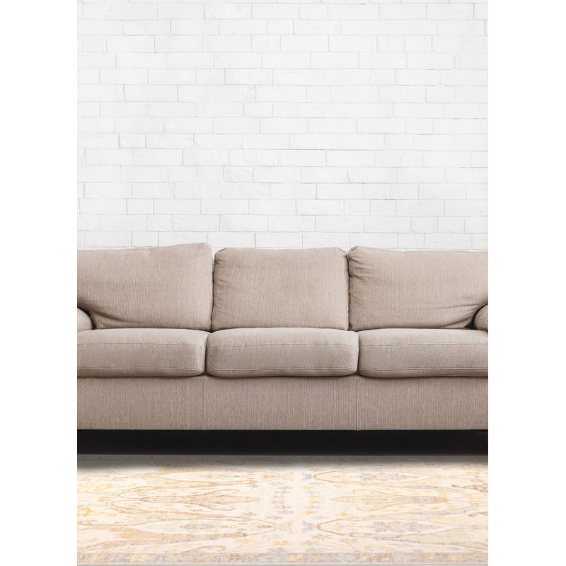Tapis ivoire moderne Oushak 10 pi 3 po x 14 pi 3 po