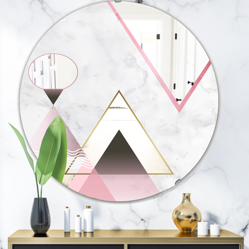 Triangular Spacy Spheres Accent Mirror, 23.6" H x 23.6" W