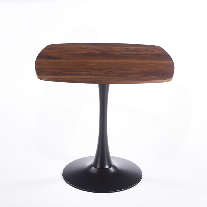Table de salle à manger 31,5 pouces chêne, Noyer foncé, H 28,93 po x L 31,5 po x l 31,5 po, Noir