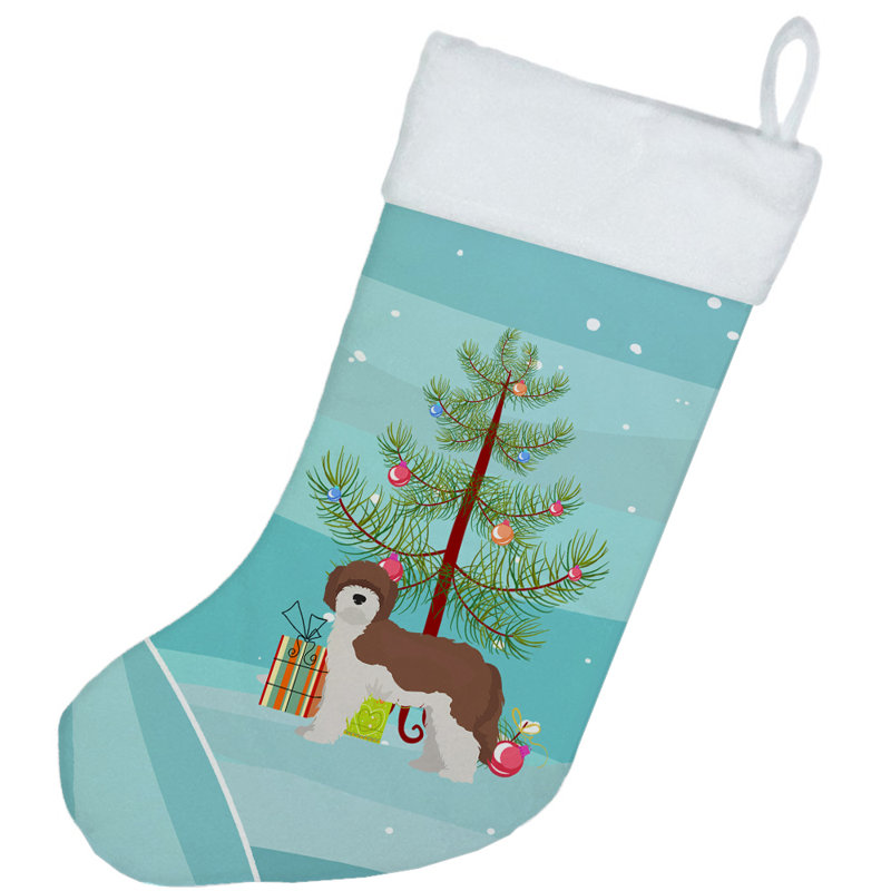 Merry Christmas Tree Stocking, Sheepadoodle
