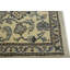 Tapis crème / vert en laine noué à la main de conception unique 2 pi 4 po x 4 pi 7 po années 2000 Nitya