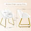 Flower Shape Tub Chair with Golden Metal Legs -1359078808