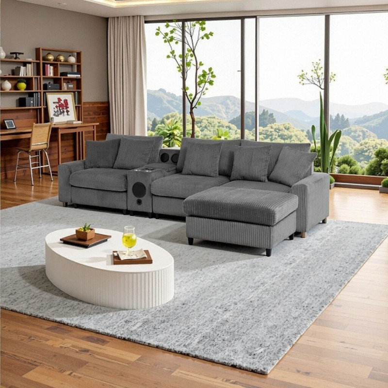 Canapé en L Smart Modular, Gris