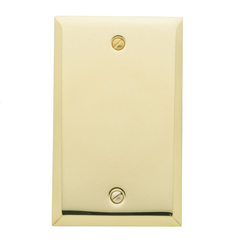 Blank Wall Plate, Polished Brass