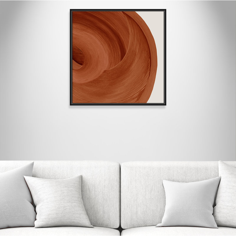 Thormond Affogato - Cadre flottant, reproduction d'art sur toile, H 25,5 po x l 25,5 po x P 2 po, Noir, noir, noir, noir