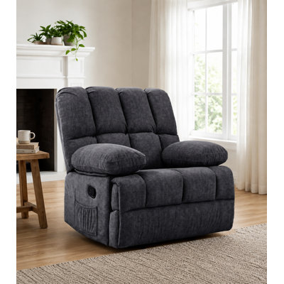 Batholo Manual Glider Upholstered Recliner