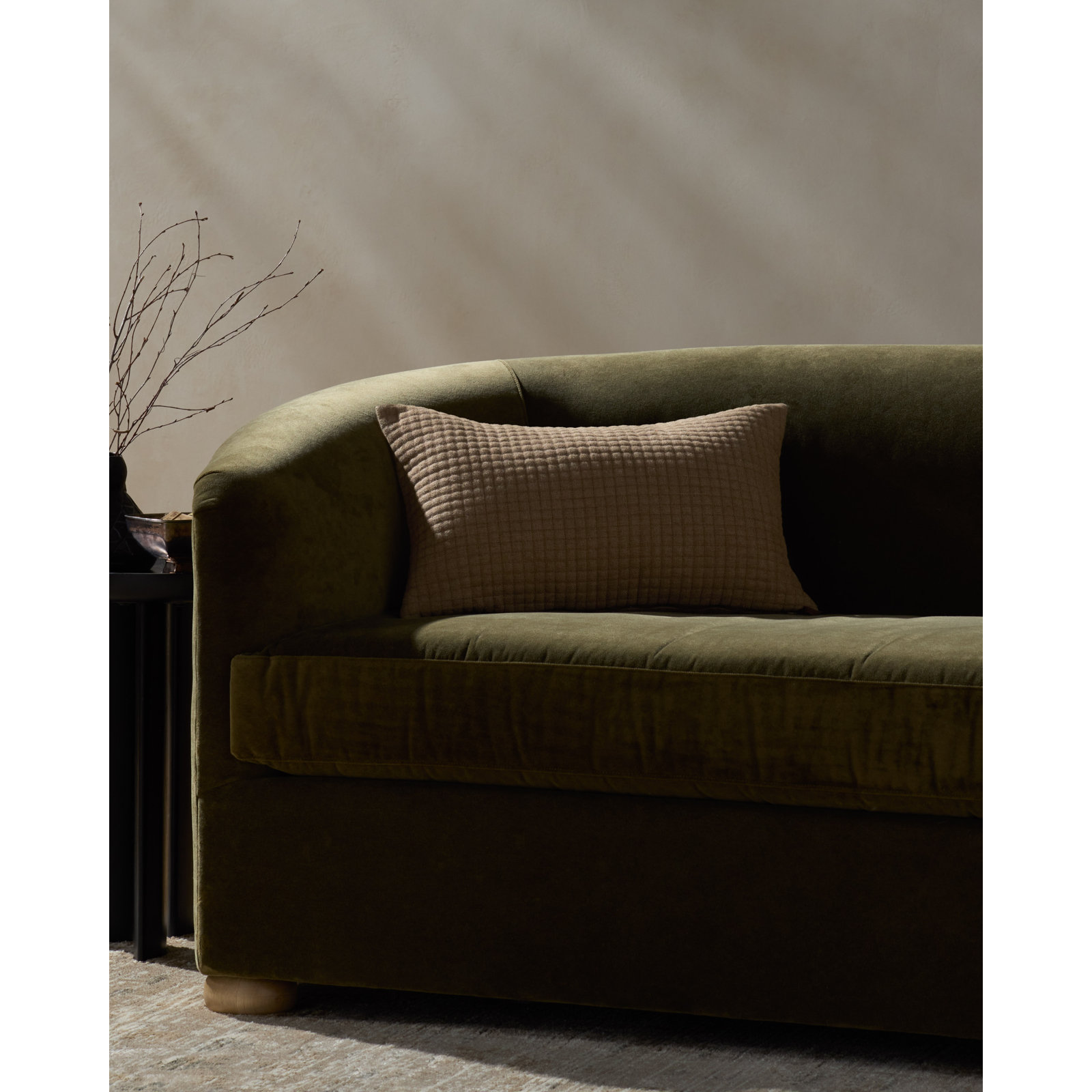 Jeremiah Brent x Loloi Christopher Accent Pillow, Polyester, Rectangular 21"H x 13"W, Brown
