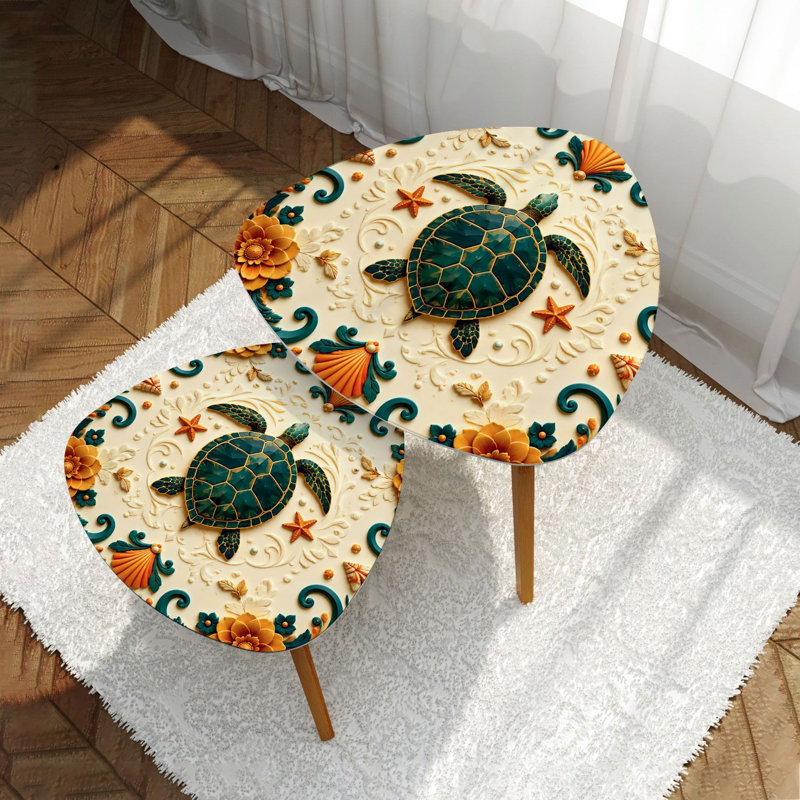 Ensemble de 2 tables basses gigognes Triangle