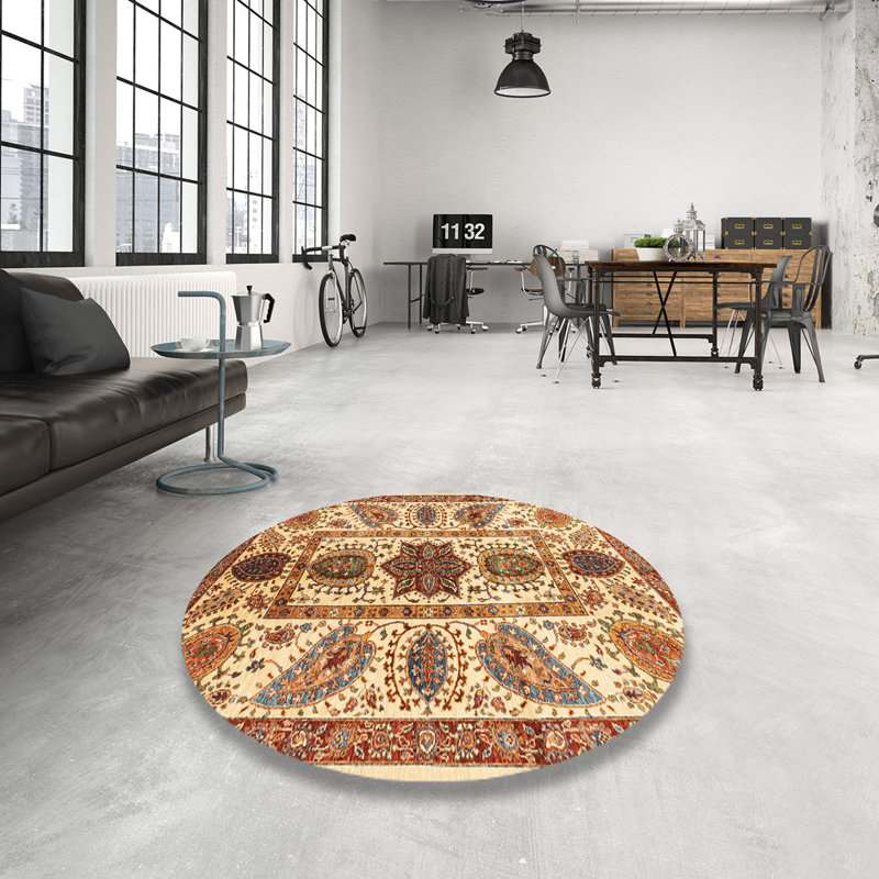 Tapis abstrait moderne 3376, Rond 6 pi