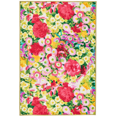 Chamomile Cluster Multi Machine Printed Washable Rug