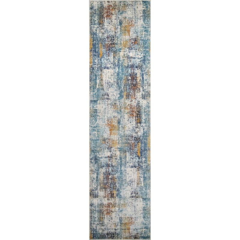 Blazek Abstract Indoor Rug, Runner 3'2" x 12'2"